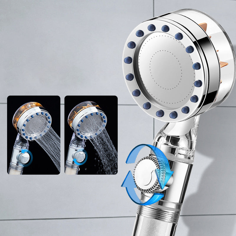 Sikunuo | Contemporary Handheld Supercharged Showerhead Round Turbo Spray Head