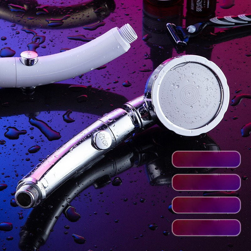 Sikunuo | Contemporary Shower Combination Hand Shower Plastic Wall Mount Round Shower Head Combination