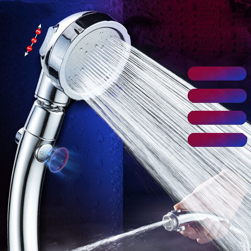 Sikunuo | Contemporary Shower Combination Hand Shower Plastic Wall Mount Round Shower Head Combination