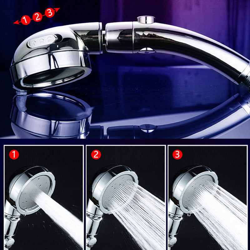 Sikunuo | Contemporary Shower Combination Hand Shower Plastic Wall Mount Round Shower Head Combination