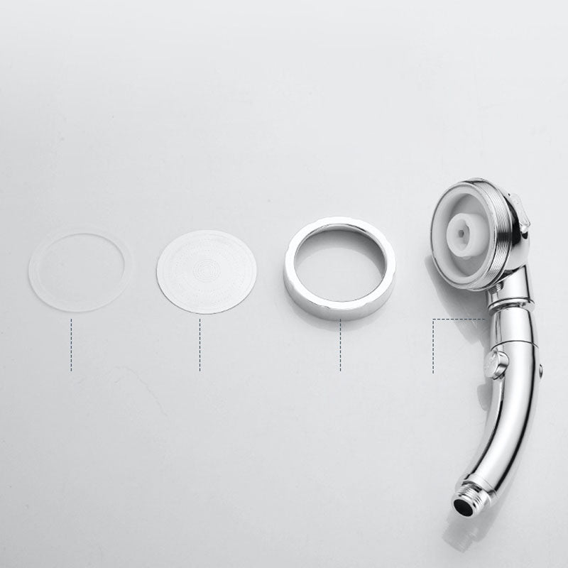Sikunuo | Contemporary Shower Combination Hand Shower Plastic Wall Mount Round Shower Head Combination