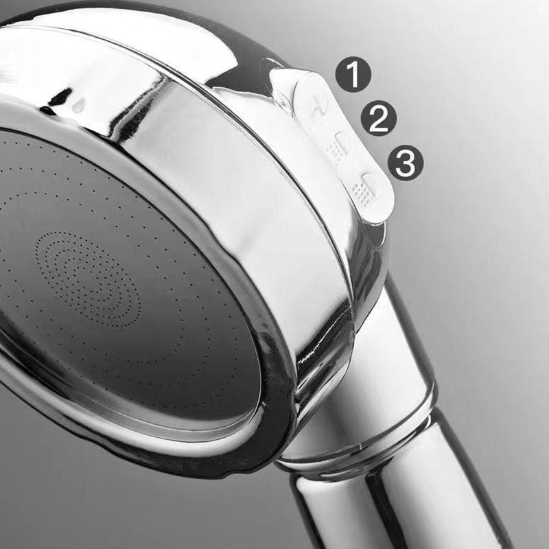Sikunuo | Contemporary Shower Combination Hand Shower Plastic Wall Mount Round Shower Head Combination