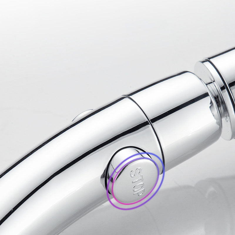 Sikunuo | Contemporary Shower Combination Hand Shower Plastic Wall Mount Round Shower Head Combination