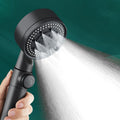 Sikunuo | Contemporary Shower Head Combo Hand Shower Plastic Wall Mount Black Shower Head