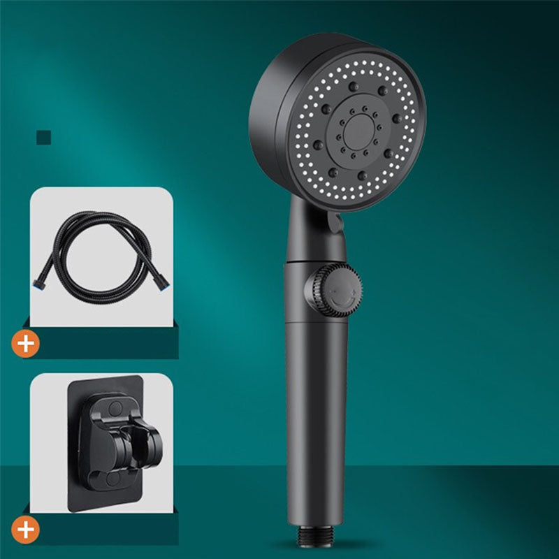 Sikunuo | Contemporary Shower Head Combo Hand Shower Plastic Wall Mount Black Shower Head