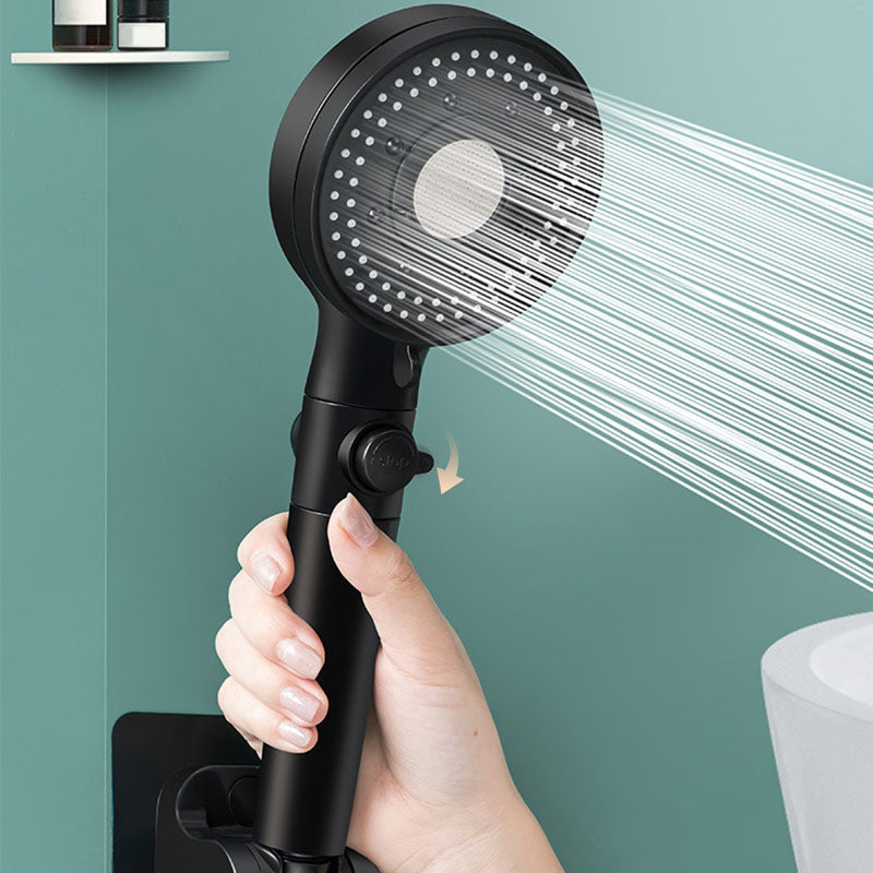 Sikunuo | Contemporary Shower Head Combo Hand Shower Plastic Wall Mount Black Shower Head
