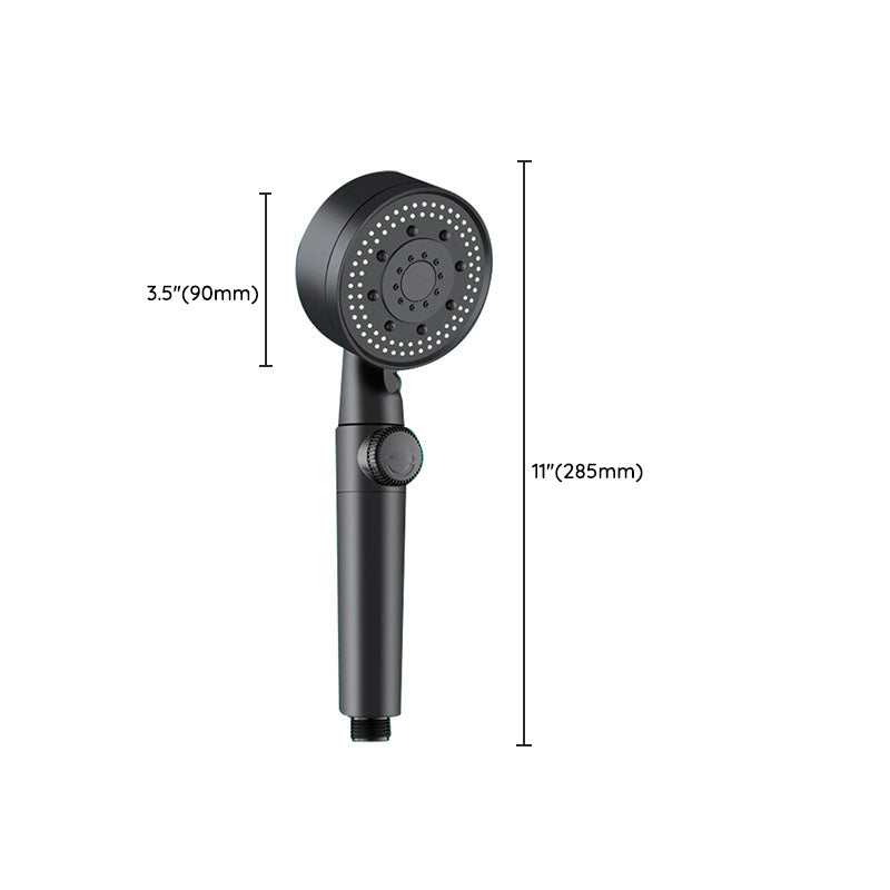 Sikunuo | Contemporary Shower Head Combo Hand Shower Plastic Wall Mount Black Shower Head