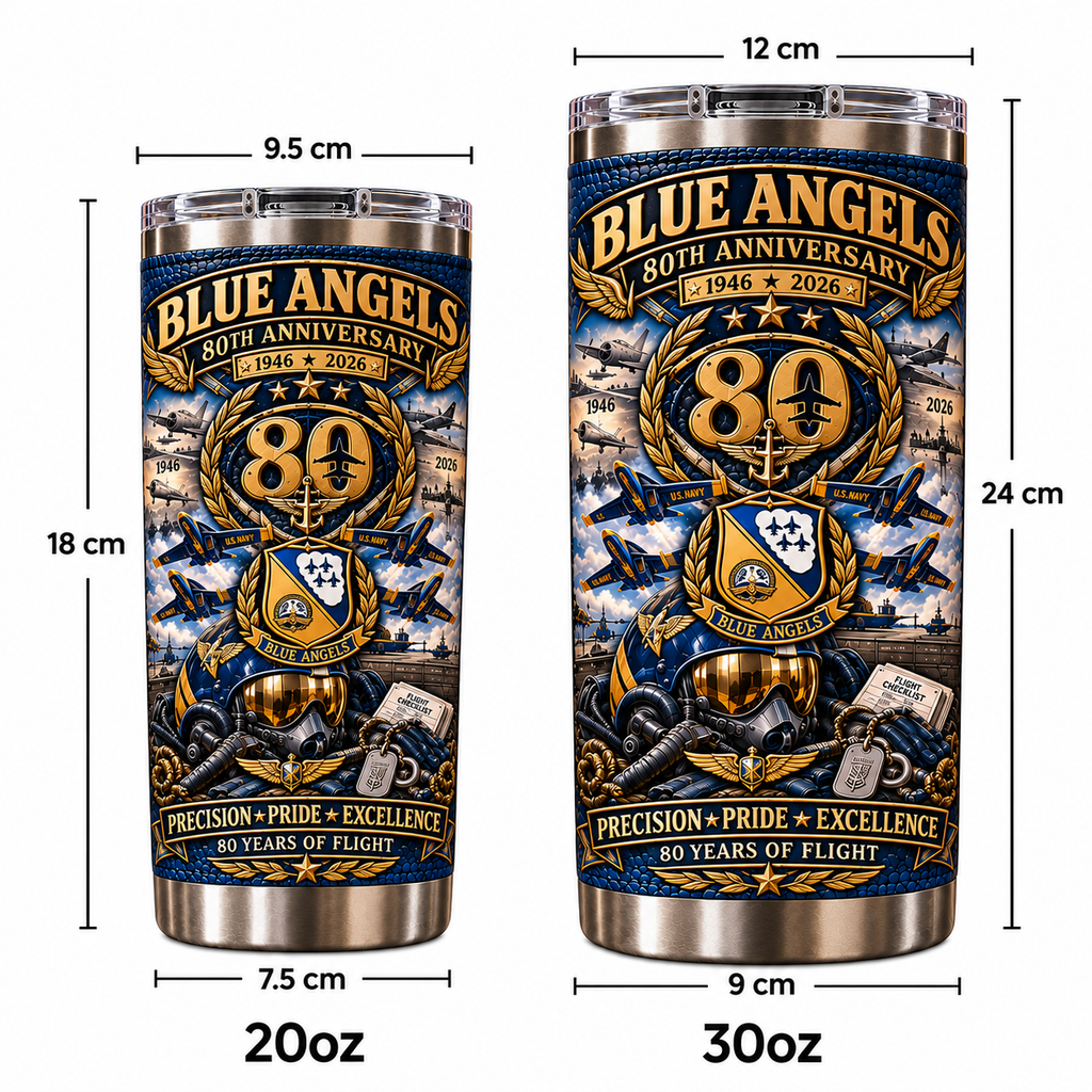 Blue Angels 80th Anniversary Insulated Travel Tumbler