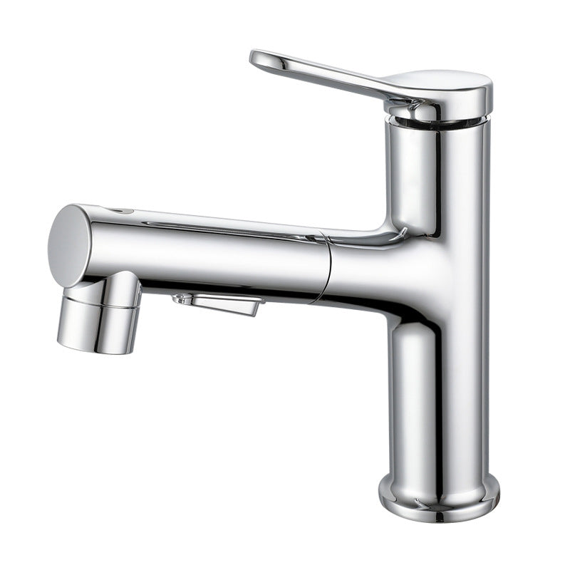 Sikunuo | Modern Extendable Sink Faucet Bathroom Faucet Brass 1 Handle Sink Faucet with Water Hose