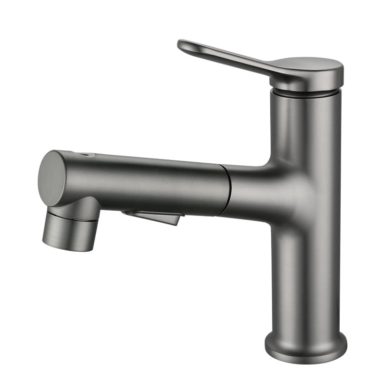 Sikunuo | Modern Extendable Sink Faucet Bathroom Faucet Brass 1 Handle Sink Faucet with Water Hose