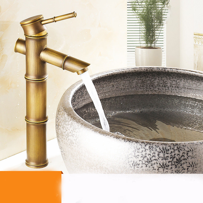 Sikunuo | Lever Handle Vessel Faucet Single Hole Basin Faucet Farmhouse Style Sink Faucet
