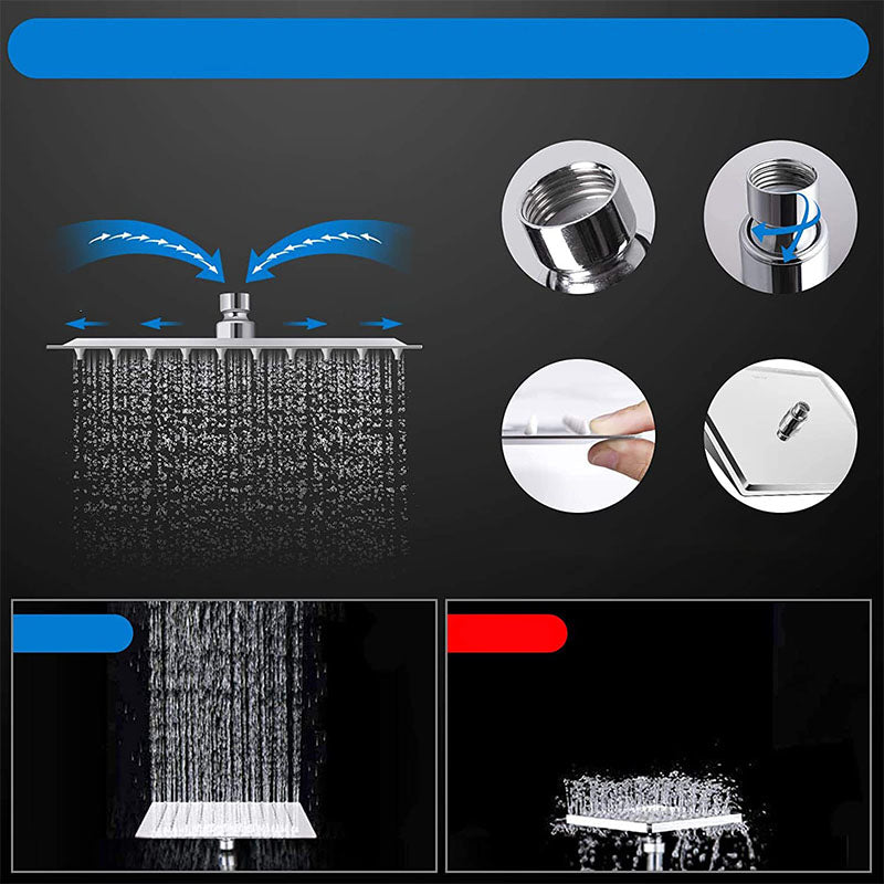 Sikunuo | Modern shower combination spray 5 setting patterns handheld shower head with large shower head
