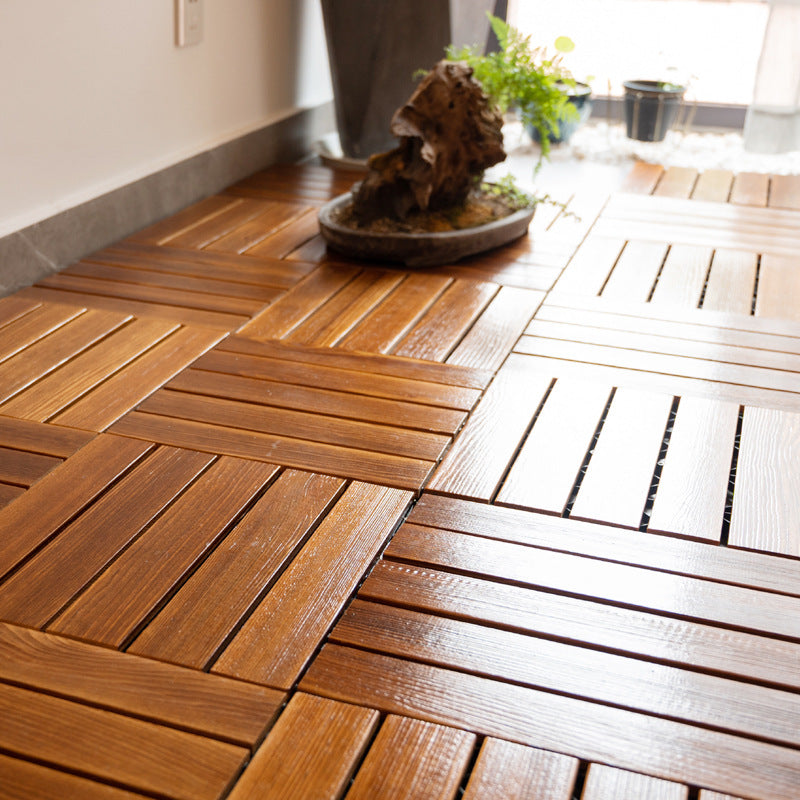 Sikunuo | Tradition Wood Tile Waterproof Click Lock Wood Floor for Living Room