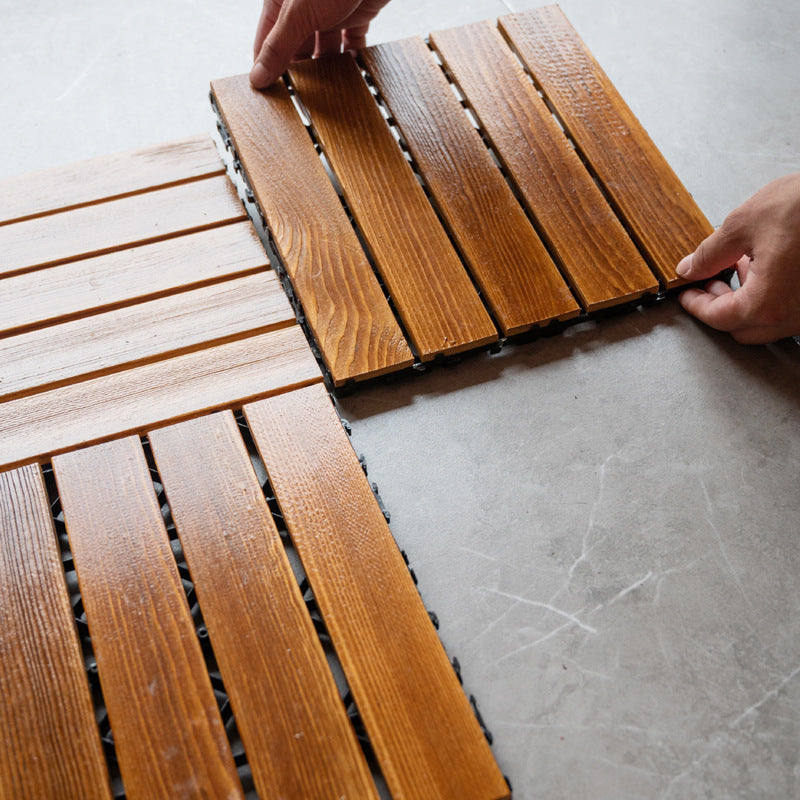 Sikunuo | Tradition Wood Tile Waterproof Click Lock Wood Floor for Living Room