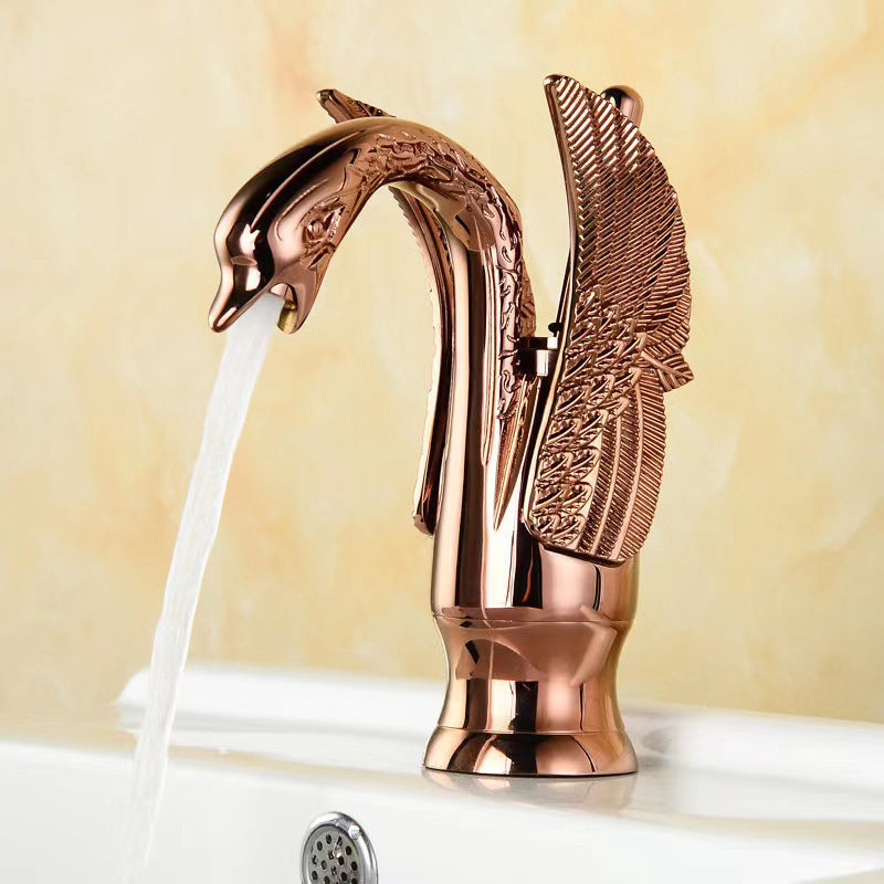 Sikunuo | Full brass bathroom sink faucet hot and cold water single handle sink faucet