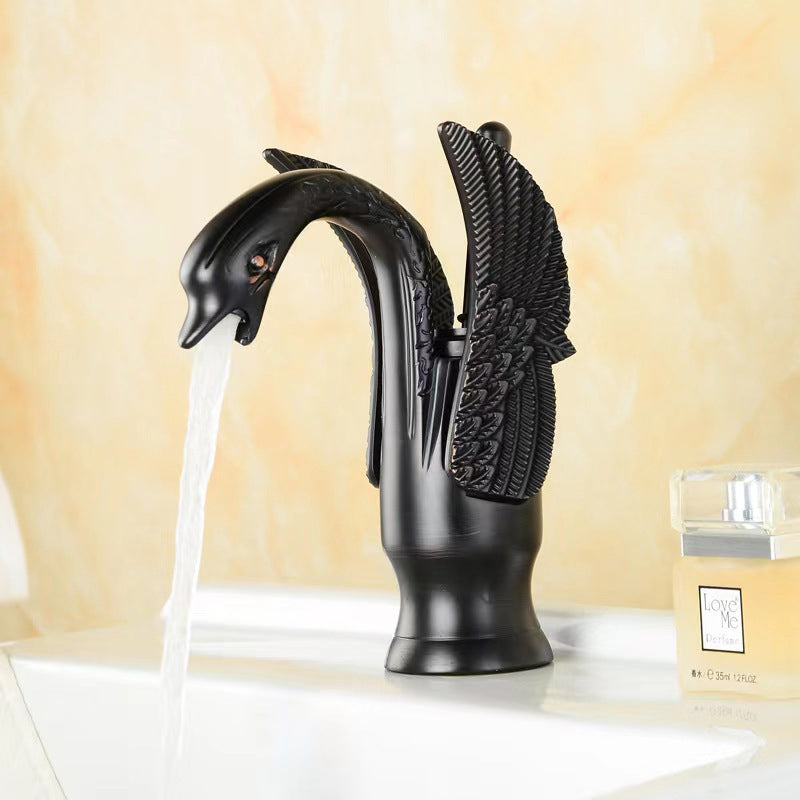 Sikunuo | Full brass bathroom sink faucet hot and cold water single handle sink faucet