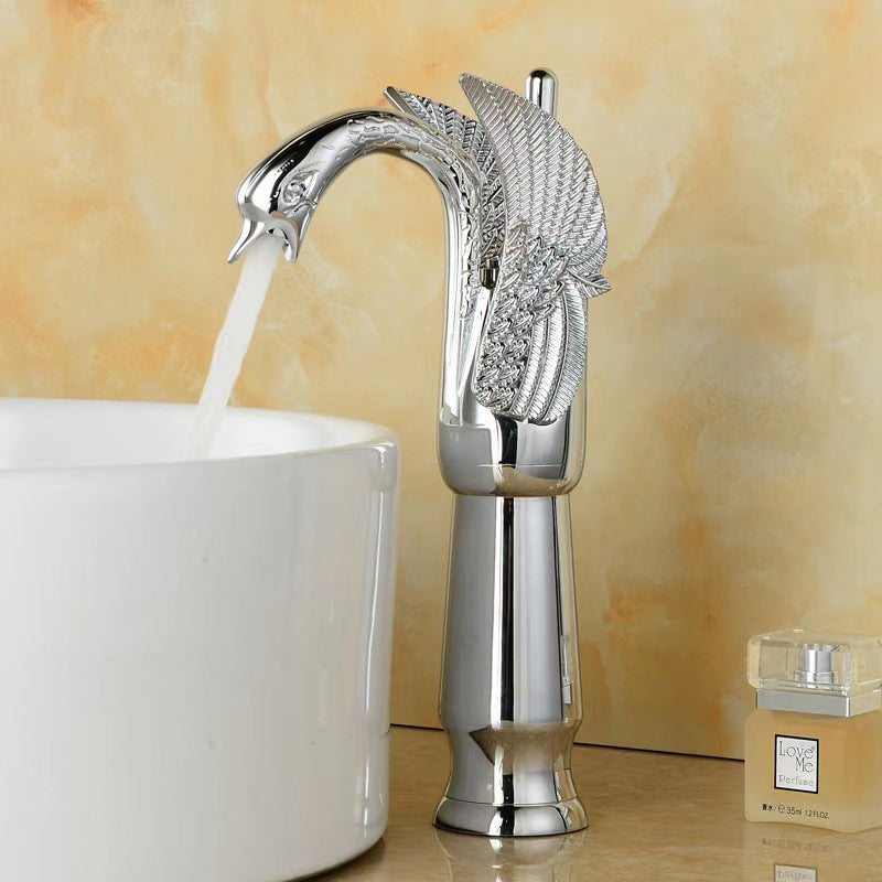 Sikunuo | Full brass bathroom sink faucet hot and cold water single handle sink faucet