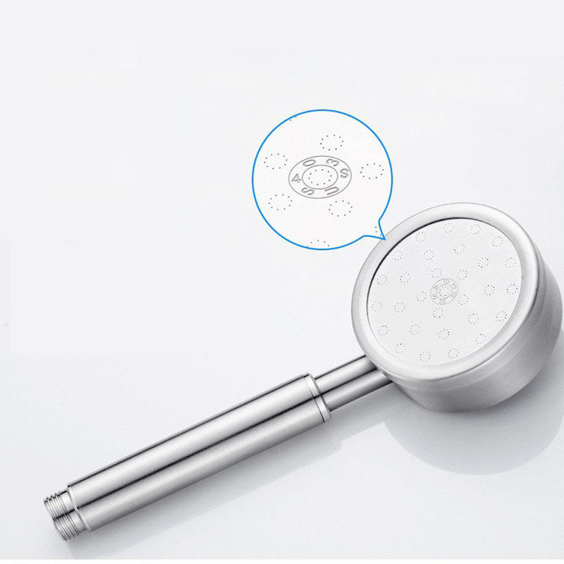 Sikunuo | Classic Shower Head Round Metal Handheld Shower Head in Silver