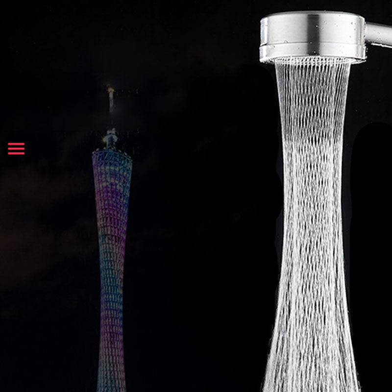 Sikunuo | Classic Shower Head Round Metal Handheld Shower Head in Silver