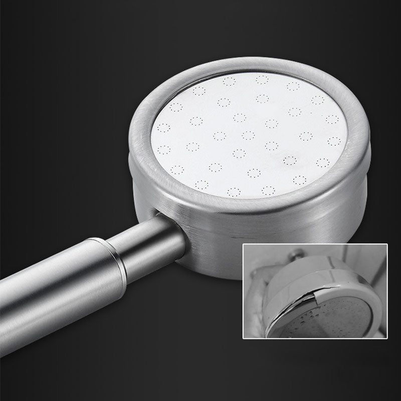 Sikunuo | Classic Shower Head Round Metal Handheld Shower Head in Silver