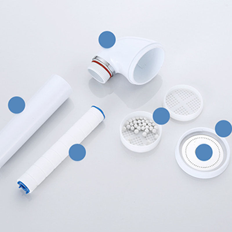 Sikunuo | White round shower head plastic supercharged hand shower