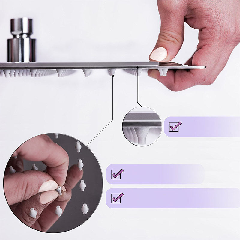 Sikunuo | Showerhead Square Wall Mounted Rain Spray Stainless Steel Showerhead