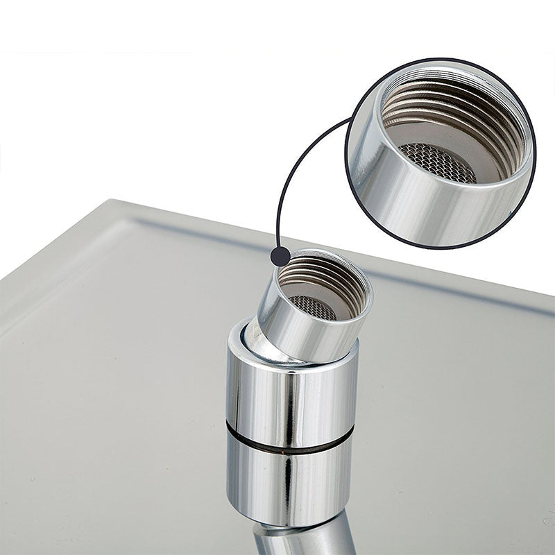 Sikunuo | Showerhead Square Wall Mounted Rain Spray Stainless Steel Showerhead