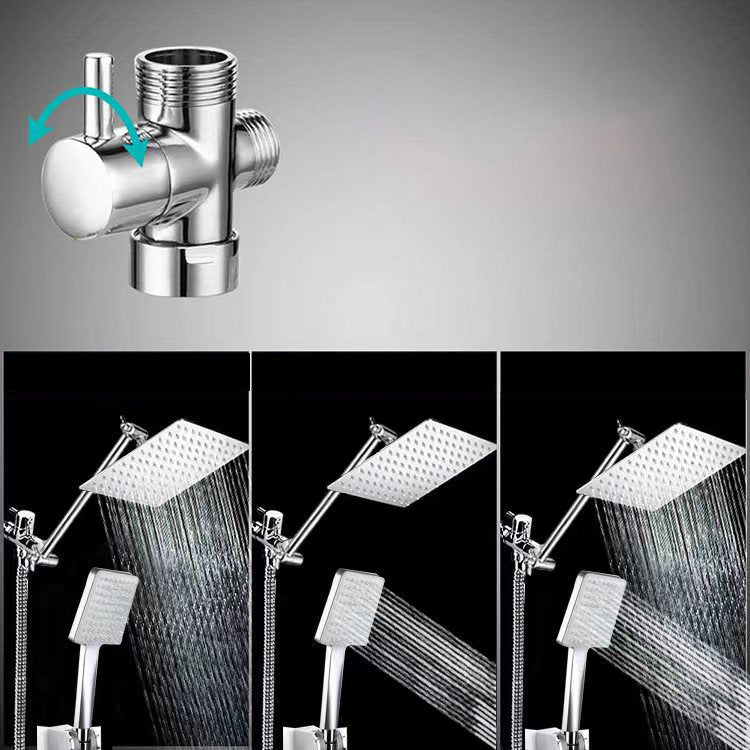Sikunuo | Classic Dual Shower Head Water-efficient Square Metal Dual Shower Head