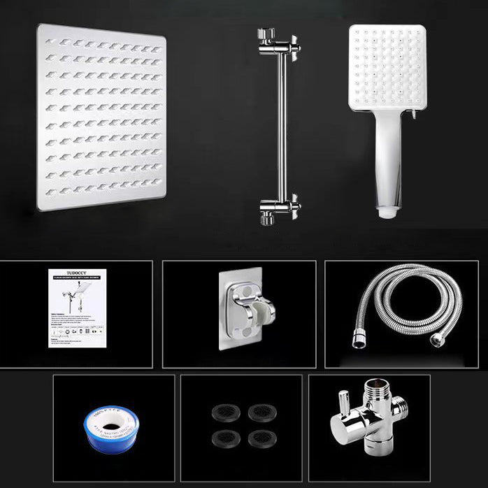 Sikunuo | Classic Dual Shower Head Water-efficient Square Metal Dual Shower Head