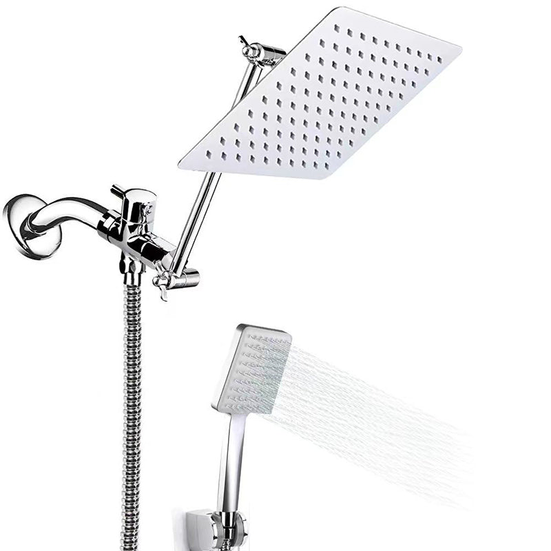 Sikunuo | Classic Dual Shower Head Water-efficient Square Metal Dual Shower Head