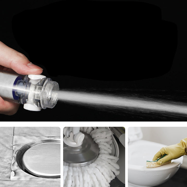 Sikunuo | Silver Hand Shower Standard Round Showerhead Combo