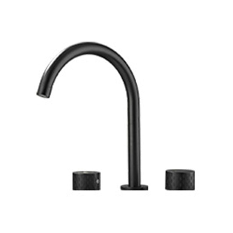 Sikunuo | Double Handle Tub Spout Deck Mounted High Arc Brass Modern Roman Tub Spout