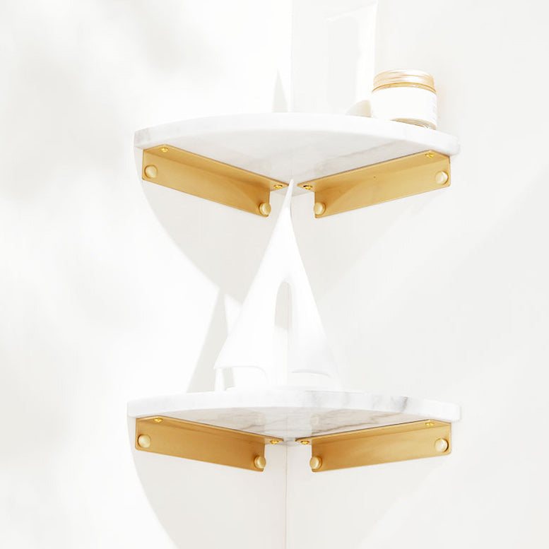 Sikunuo | marble bathroom shelf brass bathroom accessory