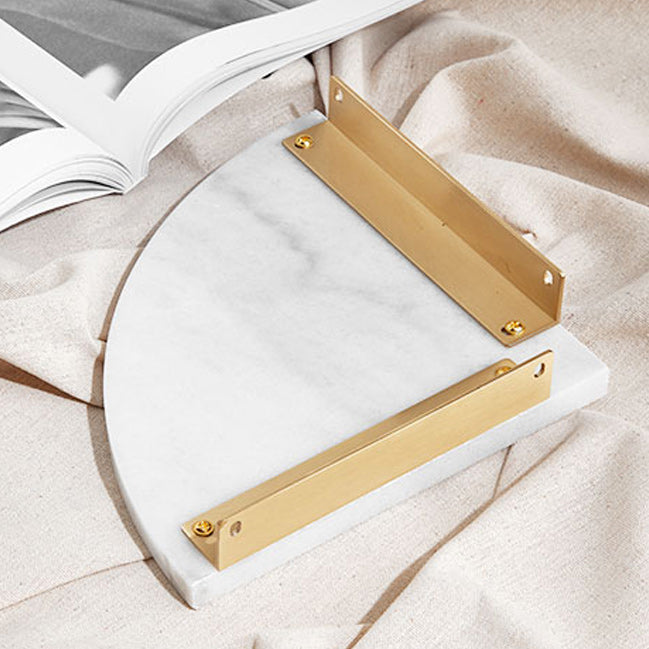 Sikunuo | marble bathroom shelf brass bathroom accessory