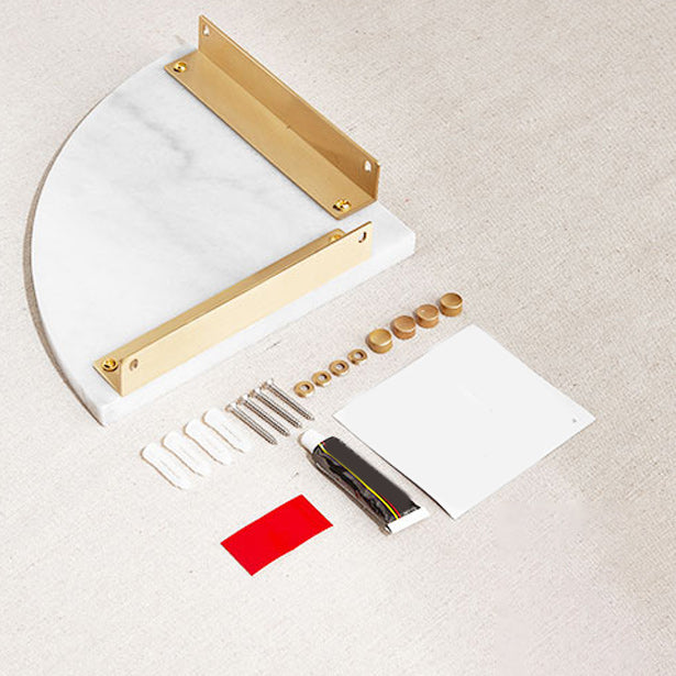 Sikunuo | marble bathroom shelf brass bathroom accessory