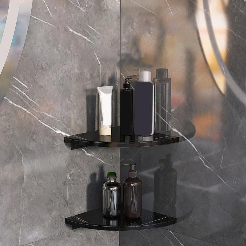 Sikunuo | 3-piece modern bathroom accessory set marble and metal bathroom shelf