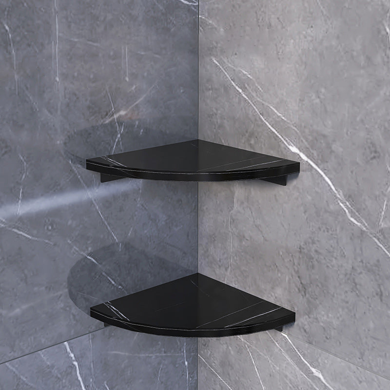 Sikunuo | 3-piece modern bathroom accessory set marble and metal bathroom shelf