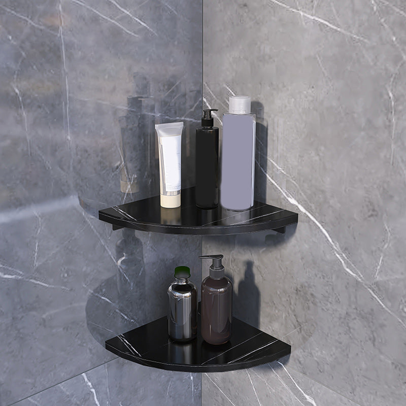 Sikunuo | 3-piece modern bathroom accessory set marble and metal bathroom shelf