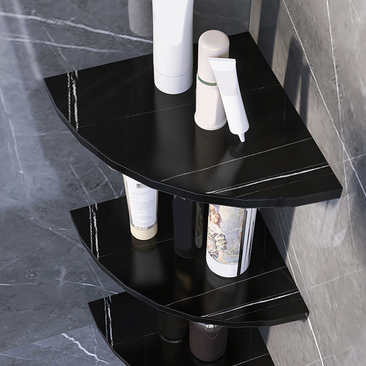 Sikunuo | 3-piece modern bathroom accessory set marble and metal bathroom shelf