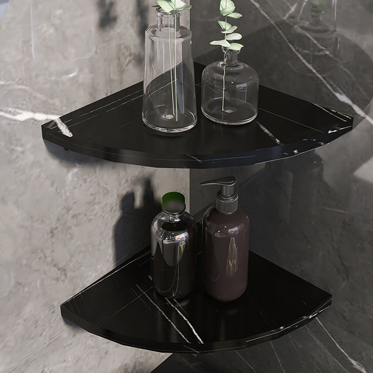 Sikunuo | 3-piece modern bathroom accessory set marble and metal bathroom shelf