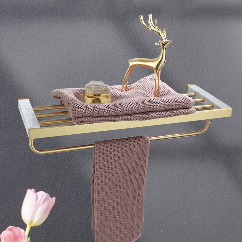 Sikunuo | Polished Brass Bathroom Accessory Set Marble Bathroom Hardware