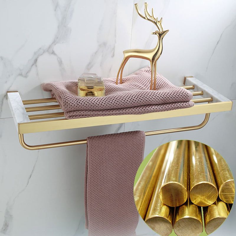 Sikunuo | Polished Brass Bathroom Accessory Set Marble Bathroom Hardware
