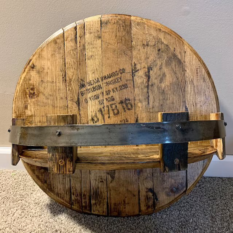 Bourbon Whiskey Barrel Shelf | Sikunuo