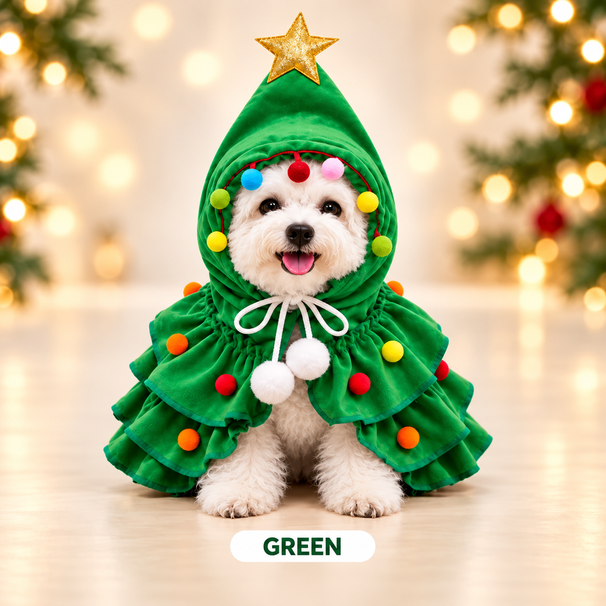 🎄Christmas Tree Pet Costume for Dogs & Cats – Festive Holiday Outfit
