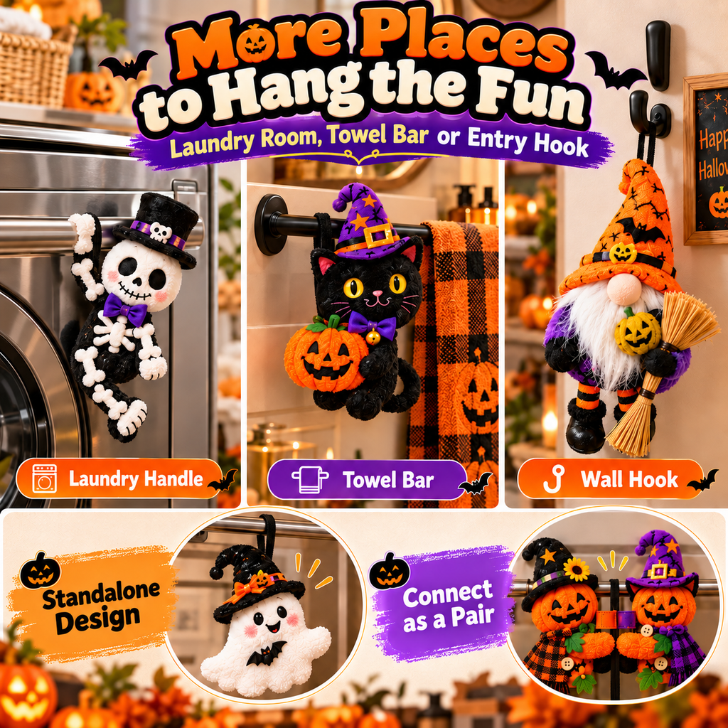 Halloween Handle Huggers – Plush Fridge & Rail Decor