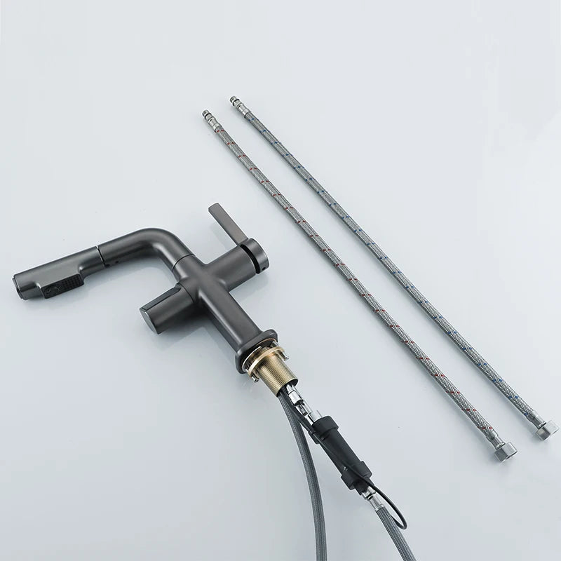 Sikunuo | Elegant House Brass Aqua View Bathroom Digital Faucet