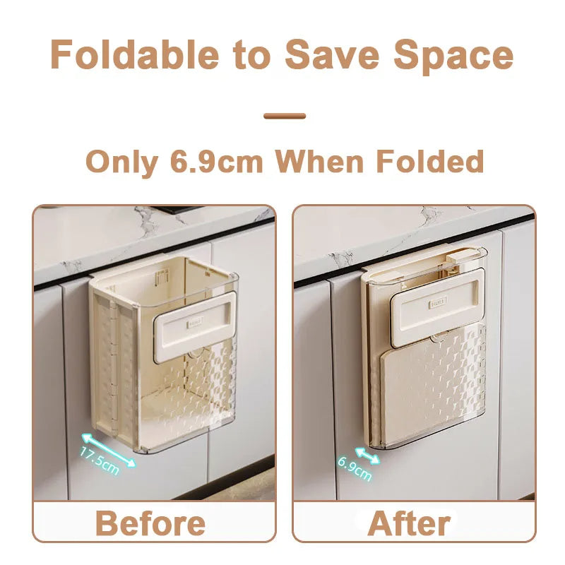 Sikunuo | Space Saver Door Hanging Foldable Garbage Can