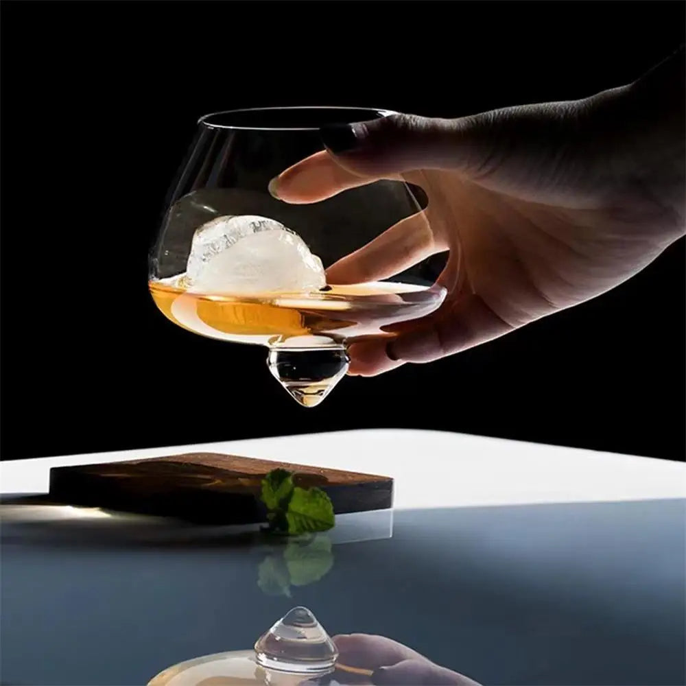 Belly Whiskey and Beer Glass - Rotating Tumbler for Cocktails, Wine and other Drinks  Sikunuo