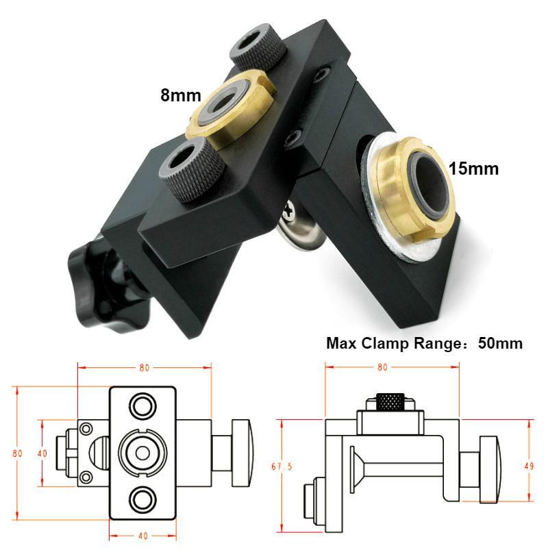 Sikunuo | 3 in 1 adjustable woodworking drill locator punch tools