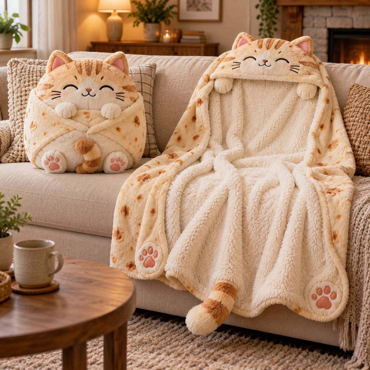2-in-1 Plush Pillow & Blanket Collection